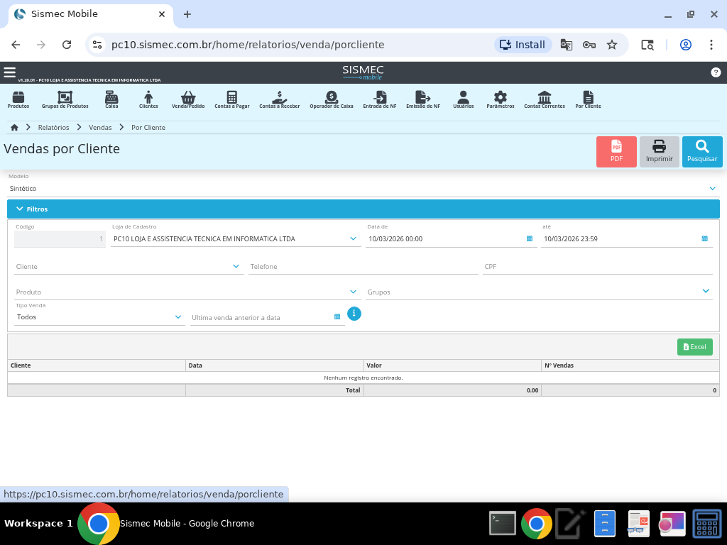 Screenshot Relatórios Gerenciais - SISMEC