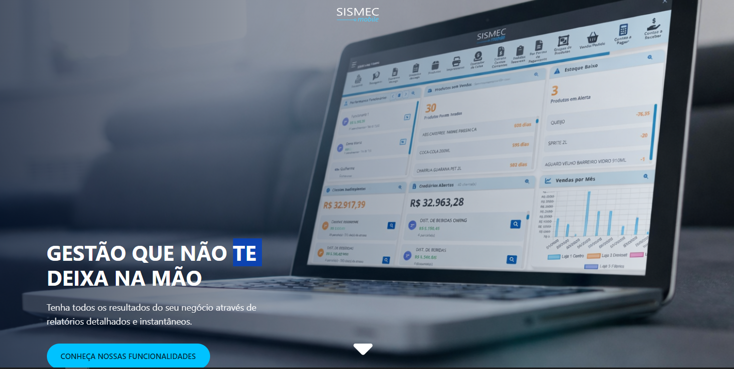 Sistema SISMEC - Dashboard de gestão empresarial